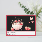 Sweet Red Ice Cream Photo Classroom Valentijn Kaart (Staand voorkant)