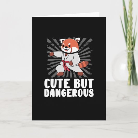 Sweet red karate panda kaart (Voorkant)