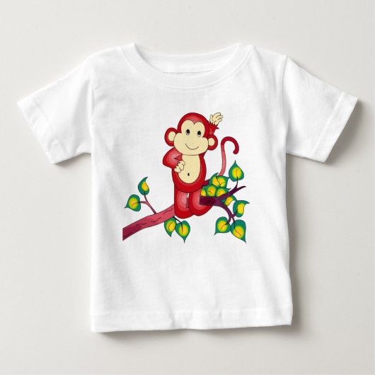 Sweet Red Monkey Baby-Shirt (Voorkant)