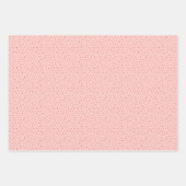 Sweet Red Pink Aardbeien Witte Bloemen Patroon Inpakpapier Vel (Voorkant 3)