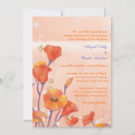 Sweet Red Poppy Wedding Kaart