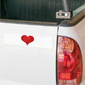 Sweet Red Valentijn Love Heart Bumpersticker (Op Truck)