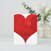 Sweet Red Valentijn Love Heart Feestdagenkaart (Staand voorkant)
