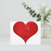 Sweet Red Valentijn Love Heart Feestdagenkaart (Staand voorkant)