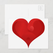 Sweet Red Valentijn Love Heart Feestdagenkaart (Voorkant / Achterkant)