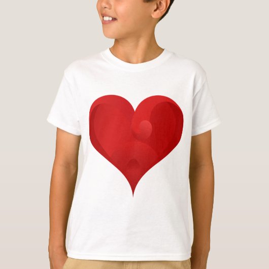 Sweet Red Valentijn Love Heart T-shirt (Voorkant)