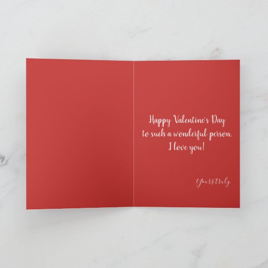 Sweet Red Valentijn's Day Kaart met Panda Design (Binnen)