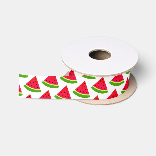 Sweet Red Watermelon Pattern Satijnen Lint (Spoel)