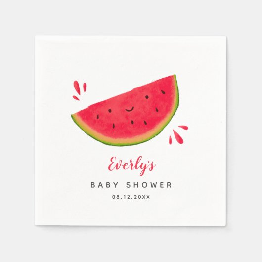 Sweet Red Watermelon Zomer Baby shower Servet (Voorkant)