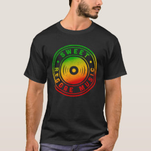 Sweet Reggae Muziek Rasta Kleuren Verdrietige Regg T-shirt