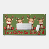 Sweet Reindeer Pair in Holiday Snowfall Bureaumat (Keyboard & Muis)