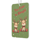 Sweet Reindeer Pair in Holiday Snowfall Luchtverfrisser (Links)