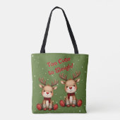 Sweet Reindeer Pair in Holiday Snowfall Tote Bag (Achterkant)