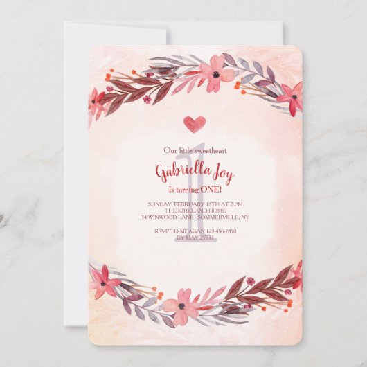 Sweet Remembrance Invitation Kaart (Voorkant)