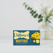 Sweet Retro Cake Shop Cupcake Bakery Muffins Visitekaartje (Staand voorkant)
