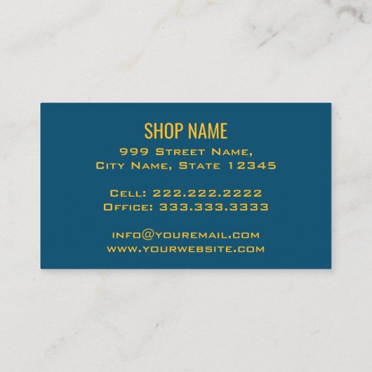 Sweet Retro Cake Shop Cupcake Bakery Muffins Visitekaartje (Achterkant)