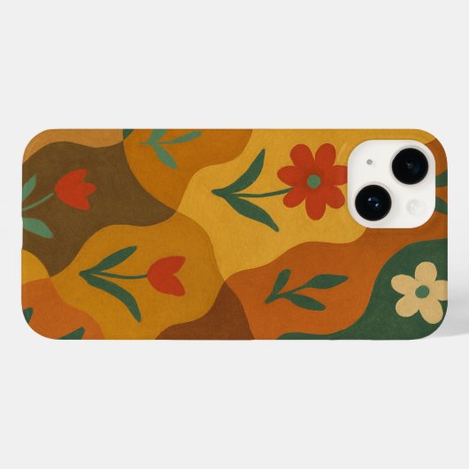 Sweet Retro Country Garden Patroon Case-Mate iPhone Case (Achterkant (horizontaal))