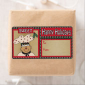 Sweet Retro Gingerbread Guy | Christmas Etiket (Insitu)
