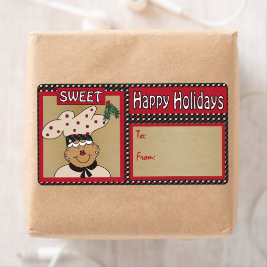 Sweet Retro Gingerbread Guy | Christmas Etiket (Insitu)