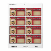 Sweet Retro Gingerbread Guy | Christmas Etiket (Full Sheet)