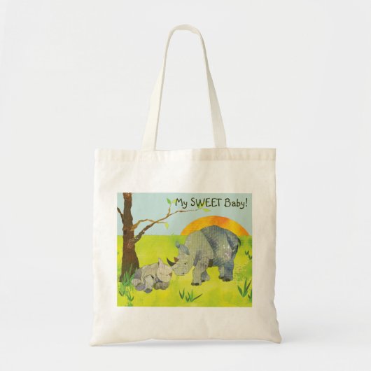 Sweet Rhinos Baby Diaper Tote Bag (Voorkant)