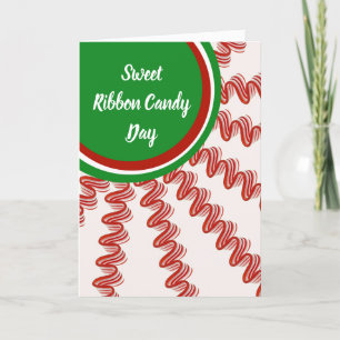 Sweet Ribbon Snoep Day December 21 Christmas Sweet Feestdagen Kaart