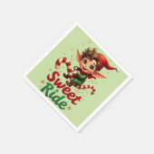 Sweet Ride Elf Christmas Paper Napkin Servet (Hoek)
