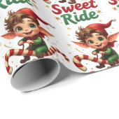Sweet Ride Elf Christmas Wrapping Paper Cadeaupapier (Rol Hoek)