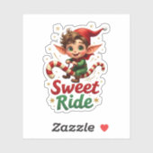 Sweet Ride Elf Holiday Sticker (Vel)