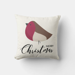 Sweet Robin en Red Bow Sierkussen