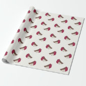 Sweet Robin Redbreast Cadeaupapier (Uitgerold)