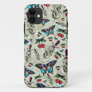 Sweet Rockabilly Revenge in subtiel bruin. iPhone 11 Hoesje