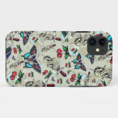 Sweet Rockabilly Revenge in subtiel bruin. Case-Mate iPhone Case (Achterkant (horizontaal))