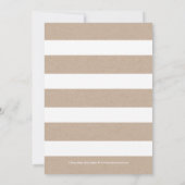 Sweet Romance Bridal Shower Invitation Kraft Kaart (Achterkant)