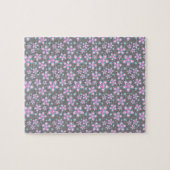 Sweet Romantic Abstract roze bloemenpatroon Legpuzzel (Horizontaal)