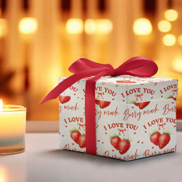 Sweet Romantic 'Ik hou van je Berry veel' Cadeaupapier