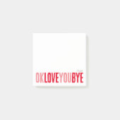 Sweet Romantic Love Notes Rood Roze Sticky Notes (Voorkant)