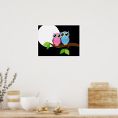 Sweet Romantic Owls Poster (Keuken)