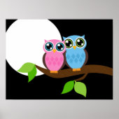Sweet Romantic Owls Poster (Voorkant)