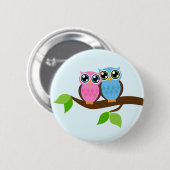 Sweet Romantic Owls Ronde Button 5,7 Cm (Voorkant /achterkant)