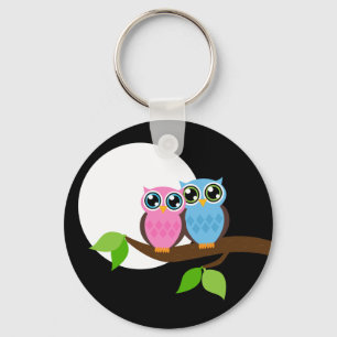 Sweet Romantic Owls Sleutelhanger