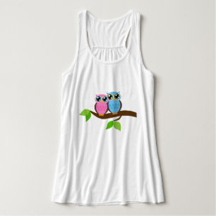 Sweet Romantic Owls Tanktop