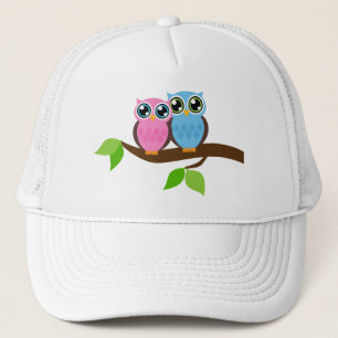 Sweet Romantic Owls Trucker Pet