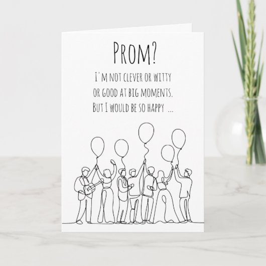 Sweet Romantic Prom Invite | Promposal Kaart (Voorkant)