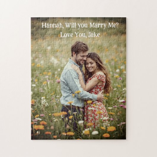 Sweet Romantic Proposal | Personalized Photo Legpuzzel (Verticaal)