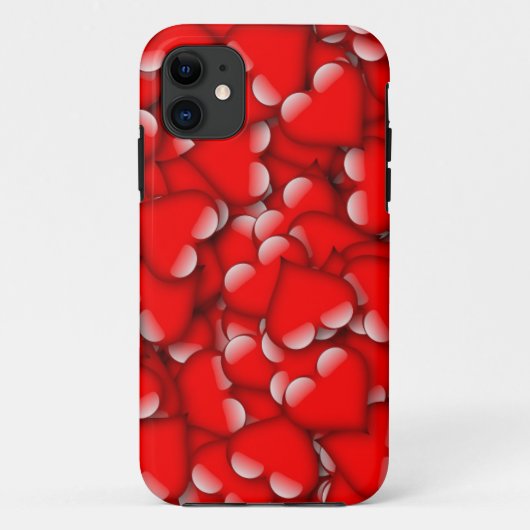 Sweet Romantic Valentijn Love Hearts Red Case-Mate iPhone Case (Achterkant)