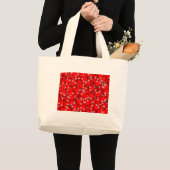 Sweet Romantic Valentijn Love Hearts Red Grote Tote Bag (Voorkant (product))