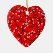Sweet Romantic Valentijn Love Hearts Red Keramisch Ornament (Rechts)
