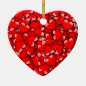 Sweet Romantic Valentijn Love Hearts Red Keramisch Ornament (Voorkant)
