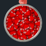 Sweet Romantic Valentijn Love Hearts Red Metalen Ornament<br><div class="desc">Sweet Romantic Valentijn Love Hearts Red,  u kunt tekst toevoegen en uw afbeelding uploaden:)</div>